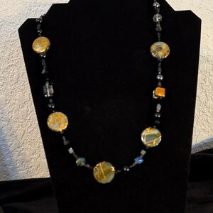 Beautiful 22-inch mixed bead necklace.  Ready for work or an evening dinner.